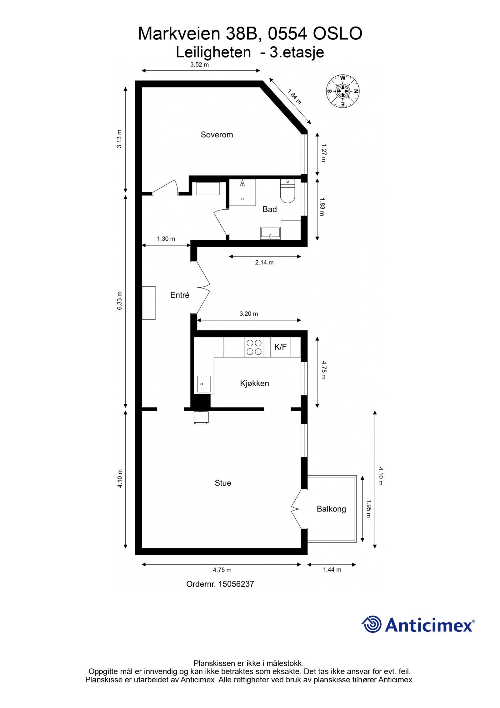 - Mulighet for å flytte kjøkkenet ut i stuen for å lage ekstra soverom. - Galleribilde