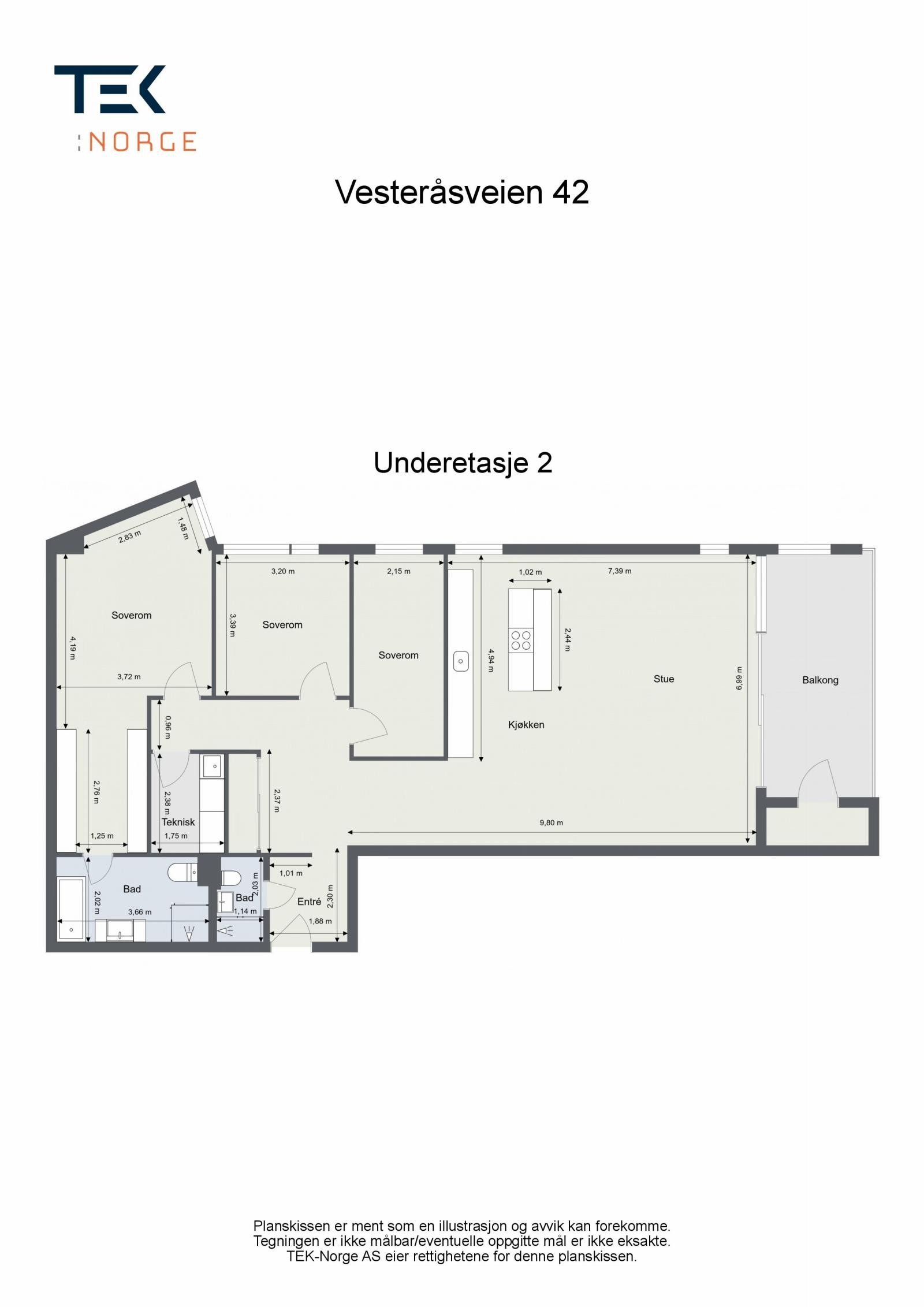 Gjennomgående og romslig planløsning Galleribilde