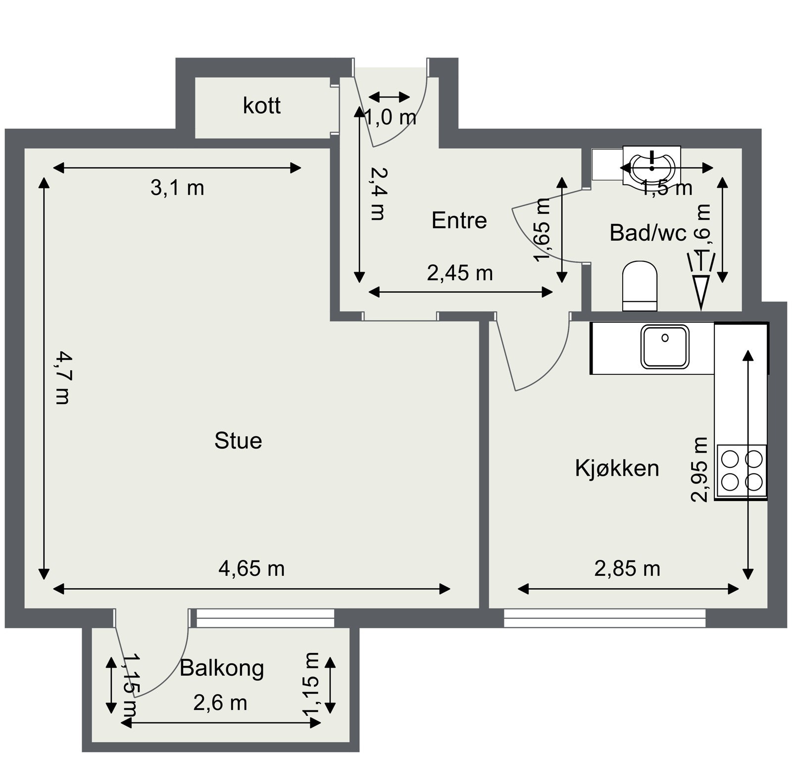 Plantegning Galleribilde