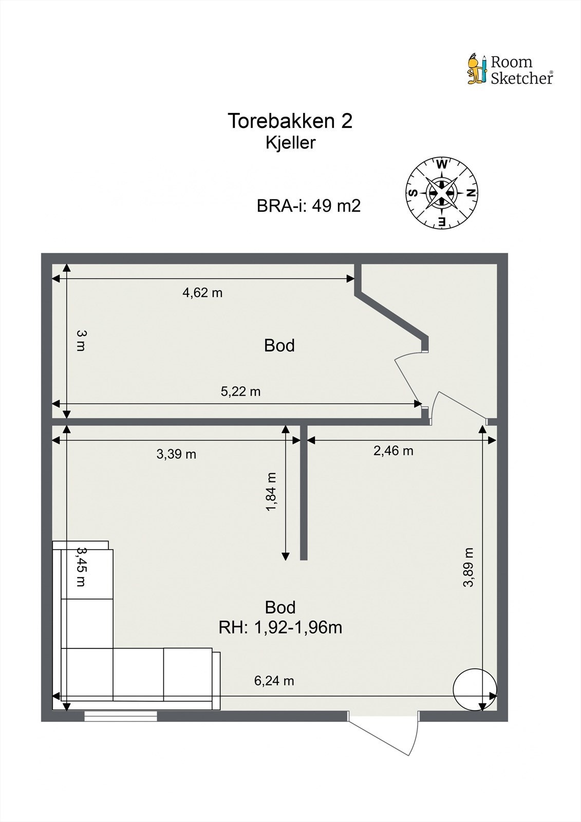 Plantegning: Kjeller. Galleribilde