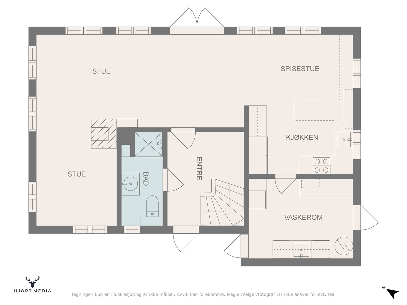 Plantegning 1. etg. Galleribilde