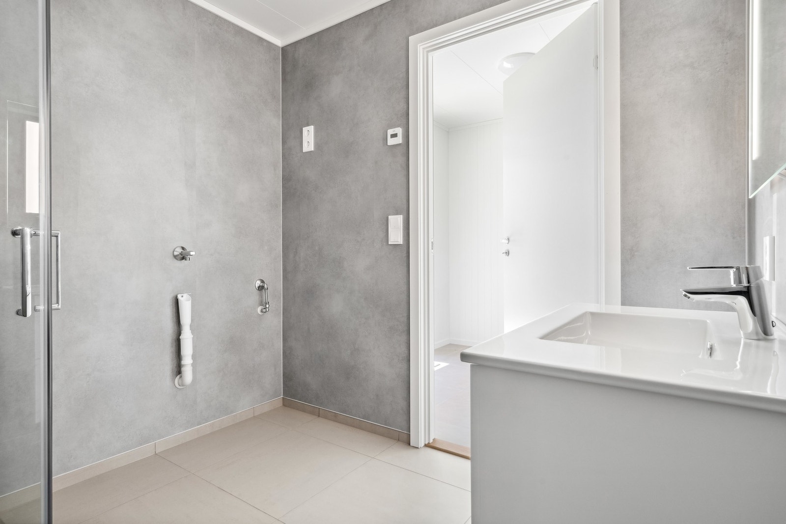 Det er også opplegg for vaskemaskin. Galleribilde