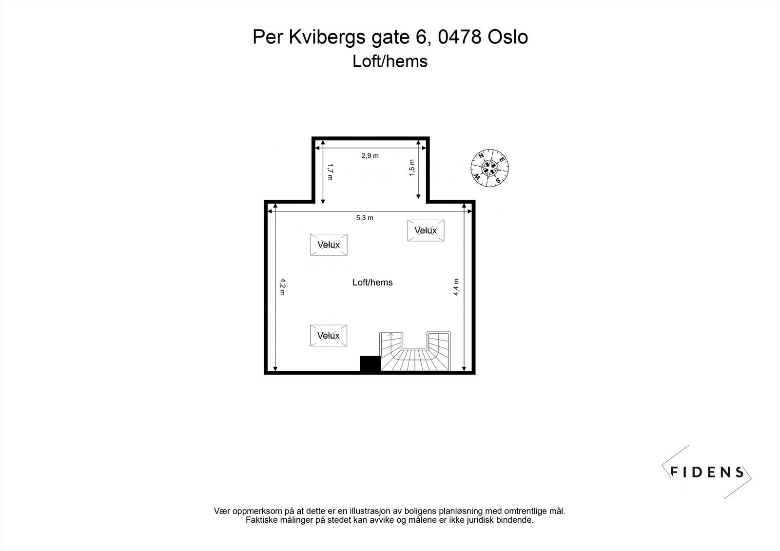 Loft/hems plantegning Galleribilde