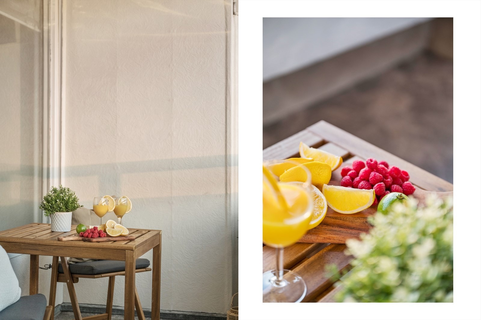 - Innglasset balkong på 8m² med gode solforhold midtsommers - Galleribilde