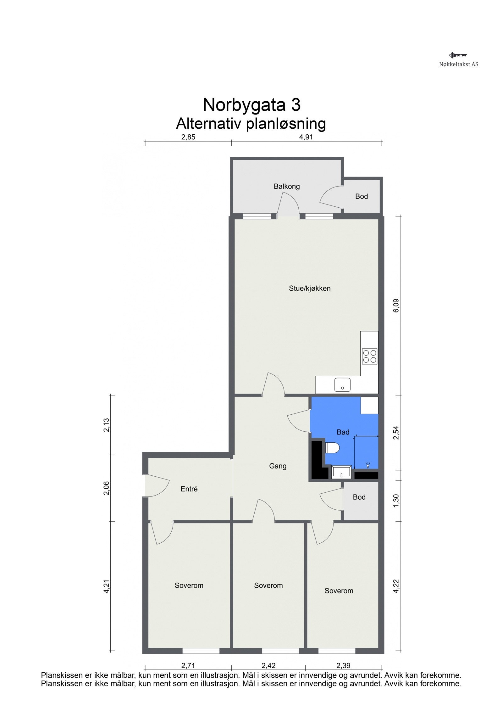 Alternativ planløsning Galleribilde