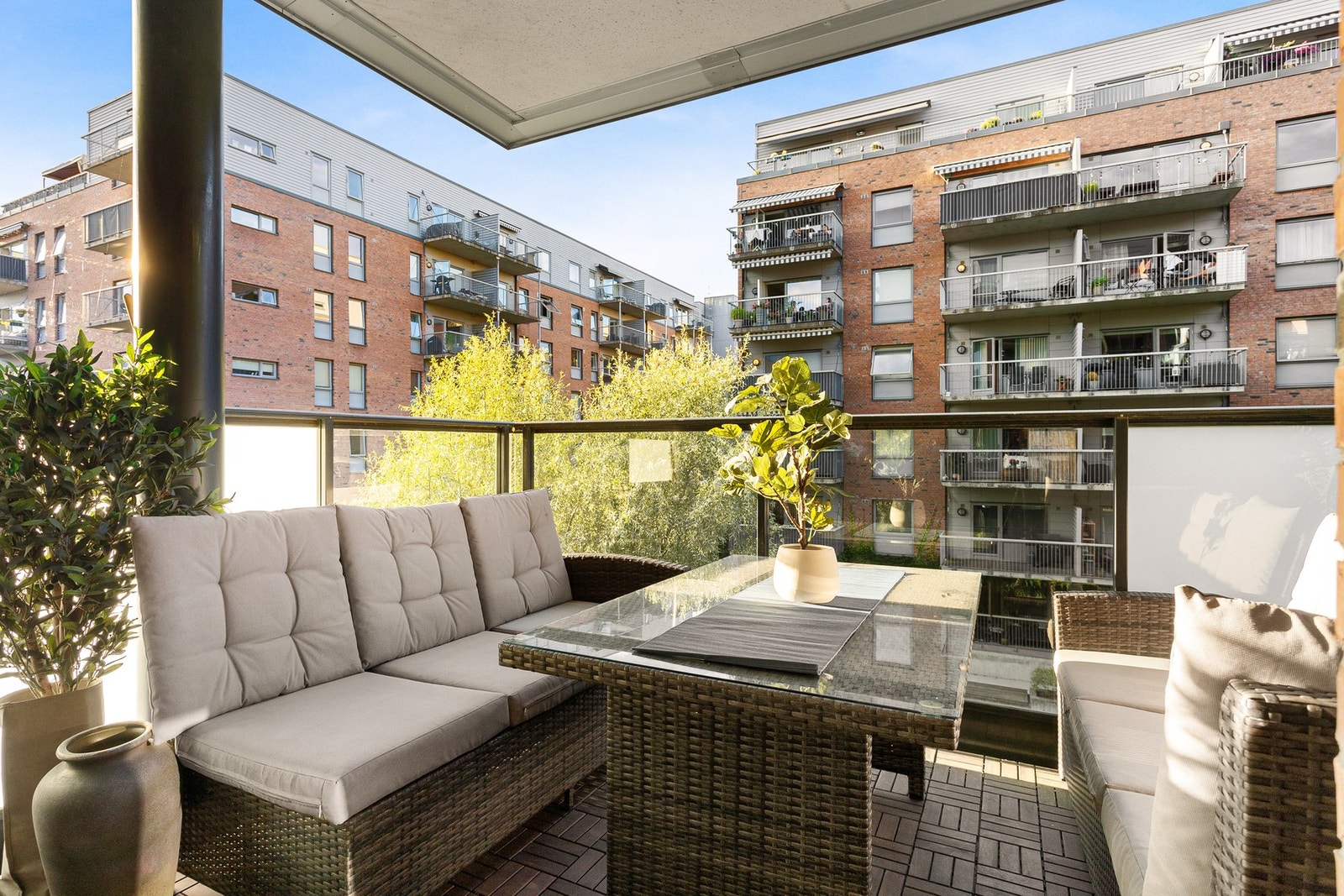 Her får du gleden av en herlig balkong på 13 kvm. Galleribilde