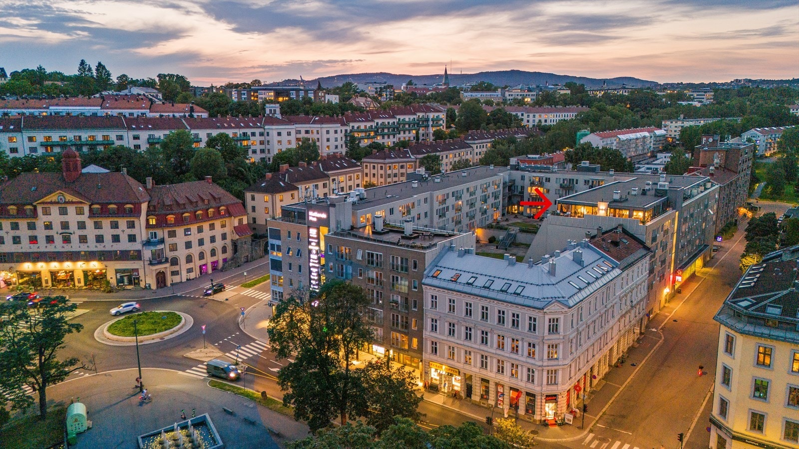 Nydelig intern beliggenhet på toppen av Kiellands Plass. Galleribilde