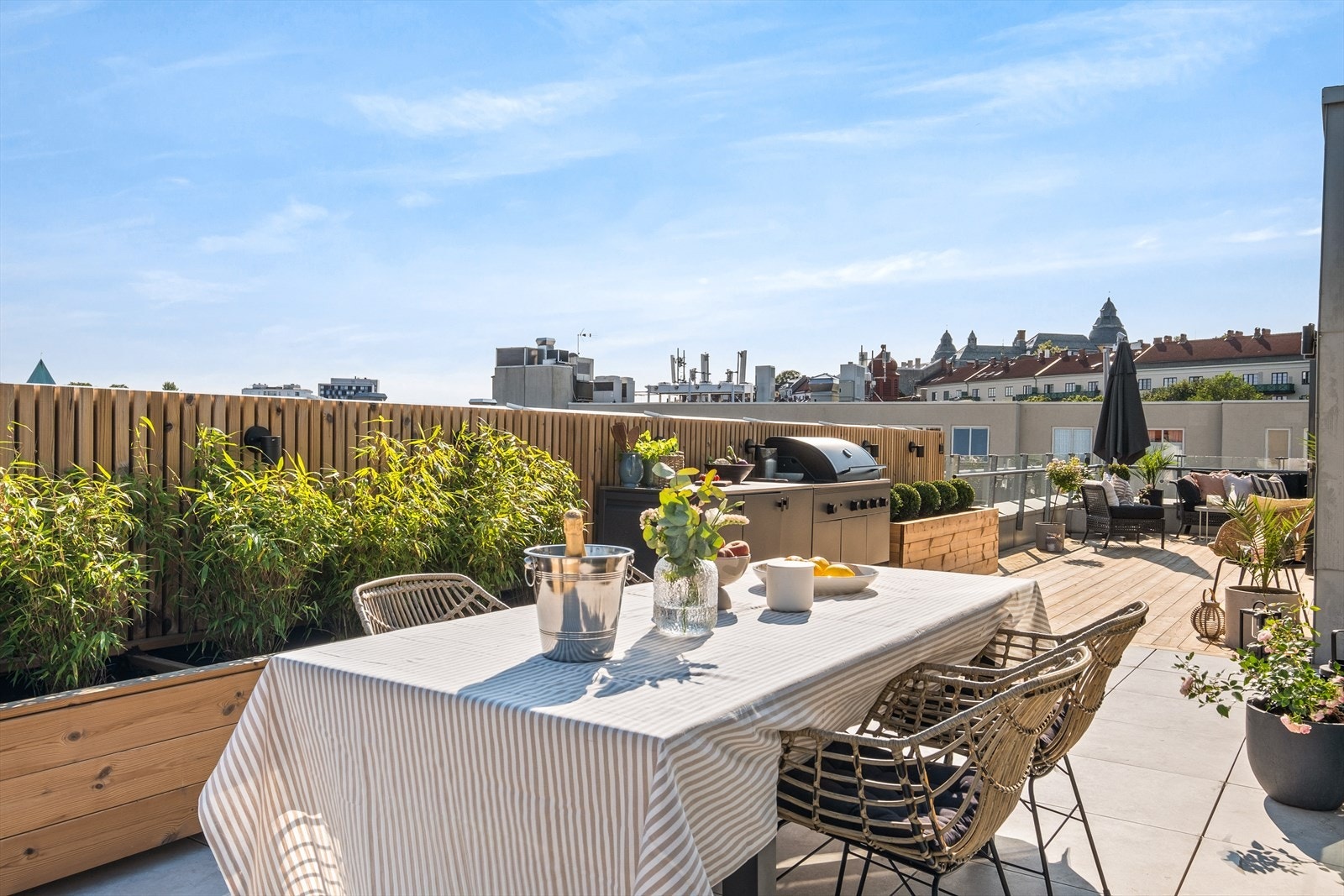 Privat takterrasse på 75 kvm. Galleribilde