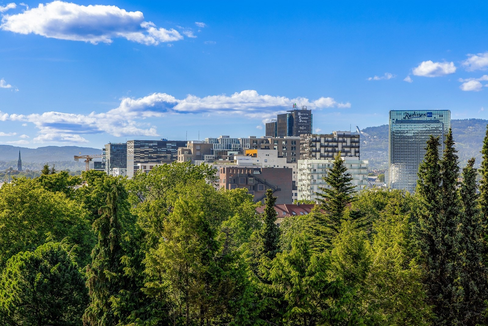 Nydelig utsikt fra takterrassen Galleribilde