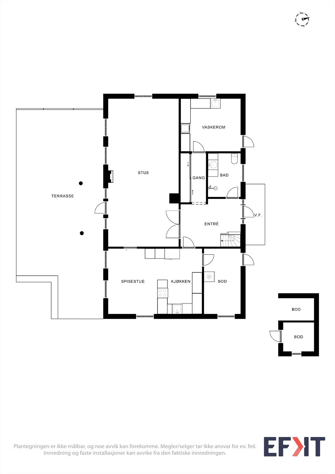 Plantegning 1. etg Galleribilde