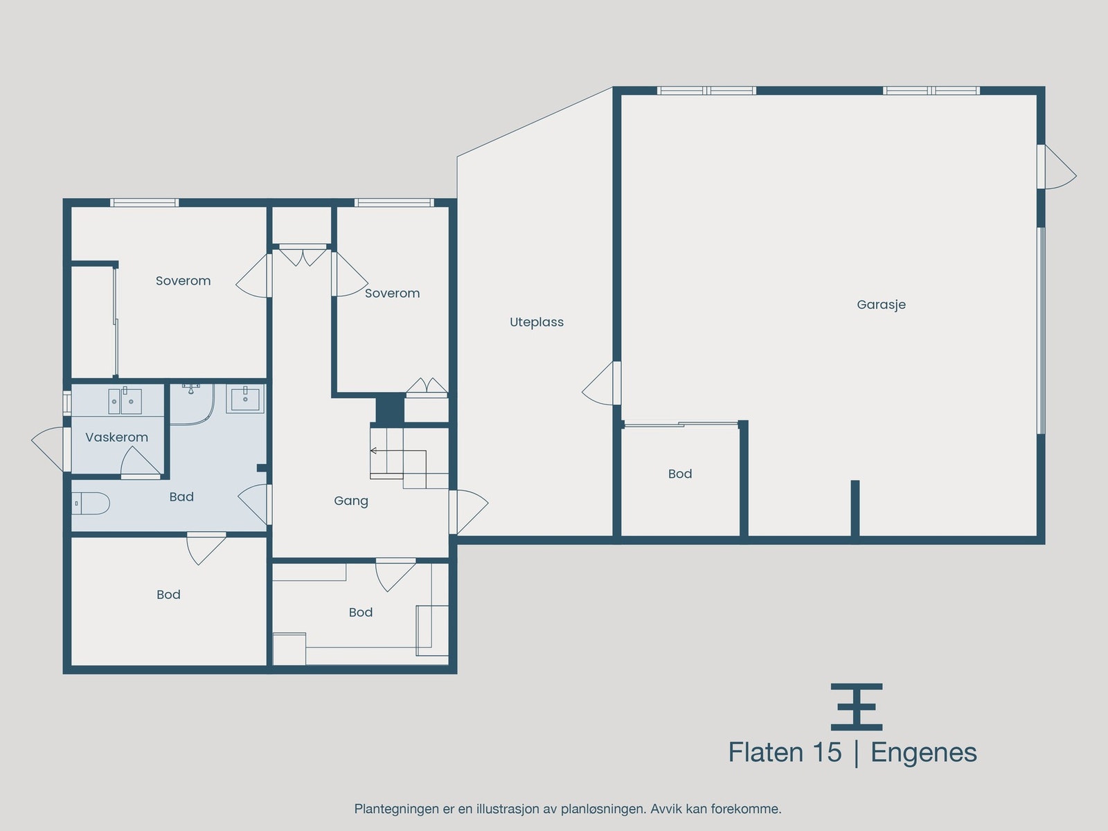 Plantegning kjelleretasje Galleribilde