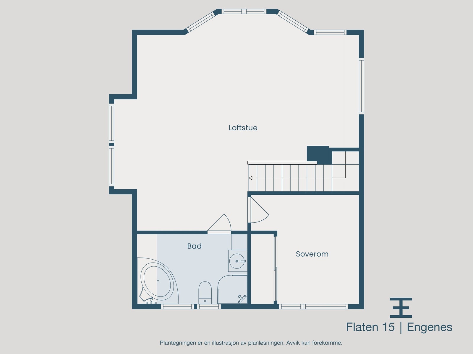 Plantegning loftsetasje Galleribilde