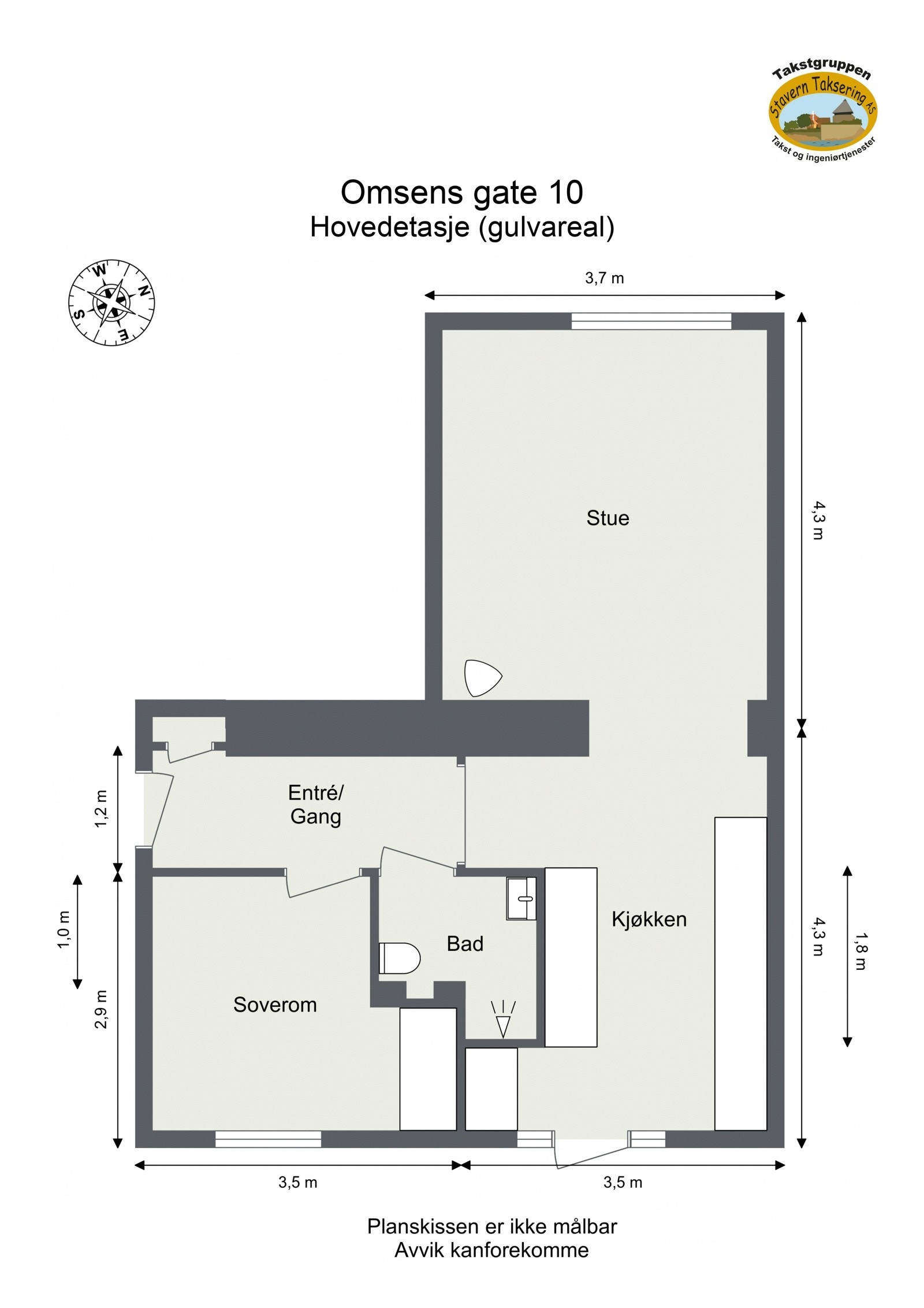 Leiligheten byr på en arealeffektiv og gjennomgående plansløsning. Galleribilde