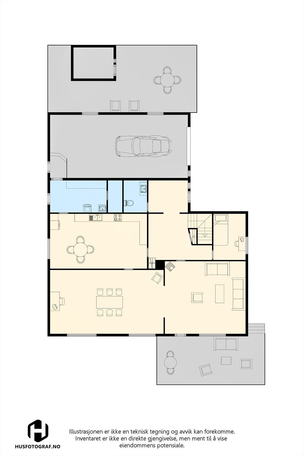 Plantegning 1. etasje Galleribilde