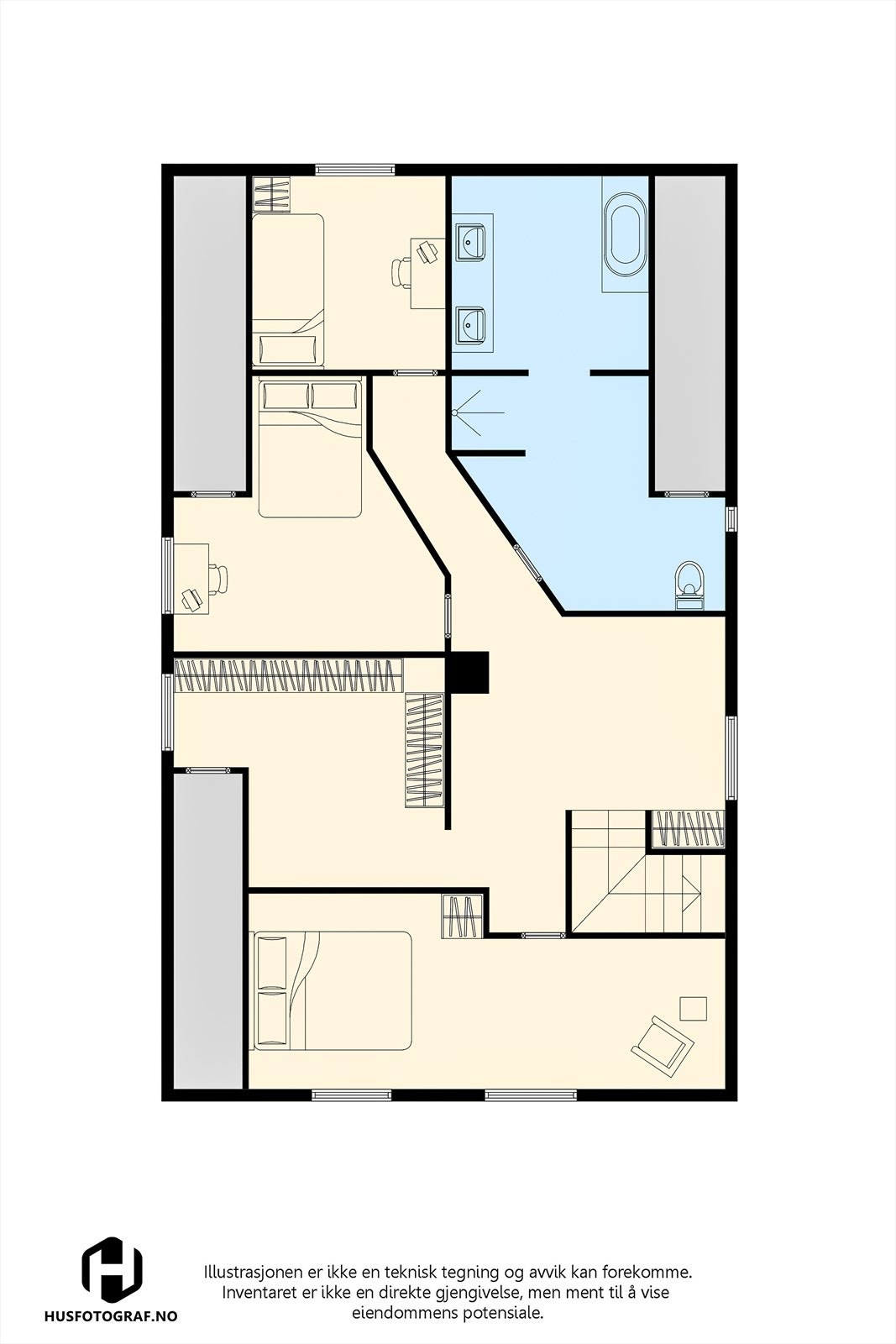 Plantegning 2. etasje Galleribilde
