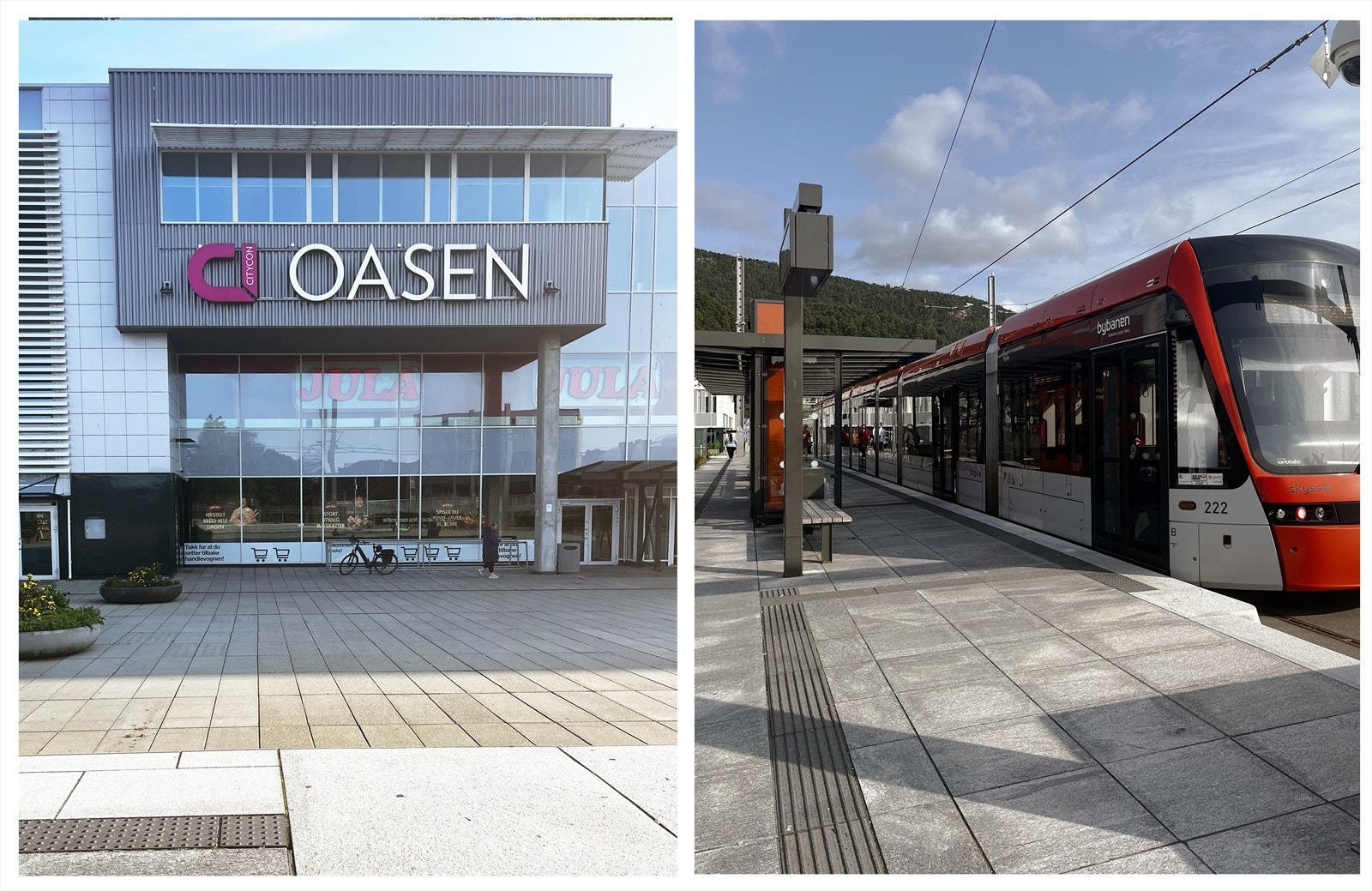 Gangavstand til Bybane og Oasen handlesenter Galleribilde