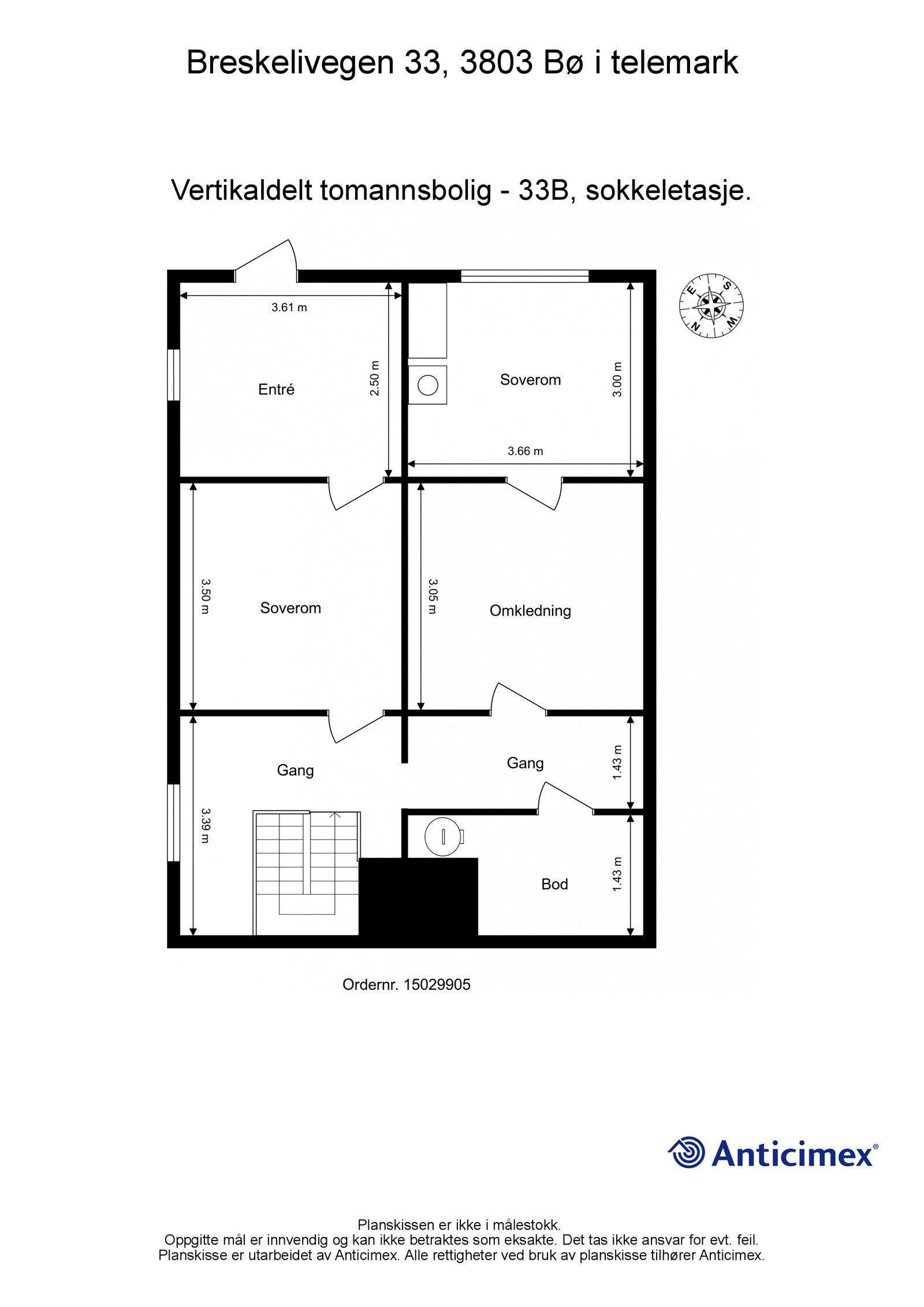 33B - plantegning sokkeletasje Galleribilde