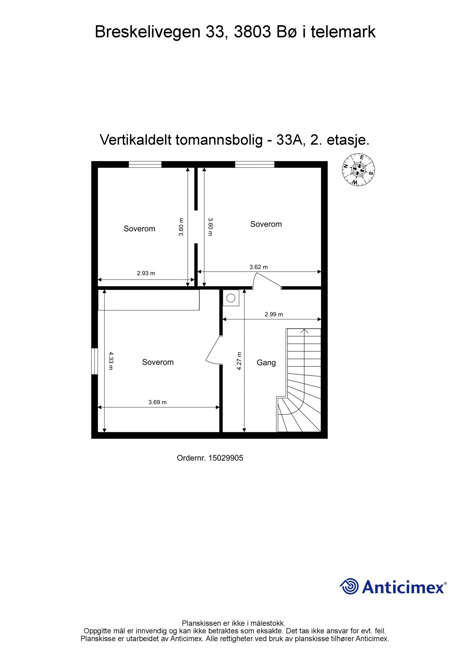 33A - plantegning etasje 2 Galleribilde