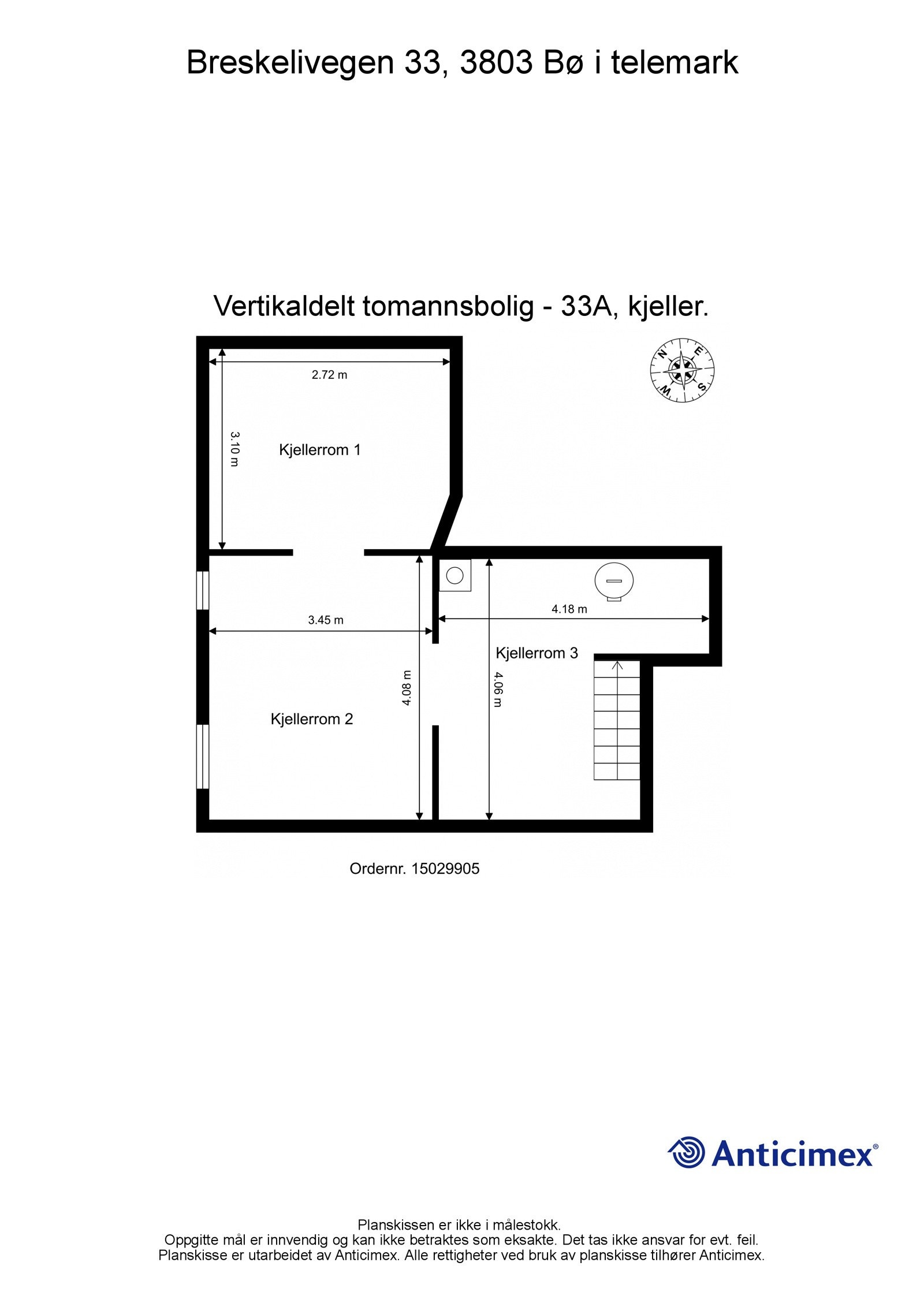 33 A - plantegning kjeller Galleribilde