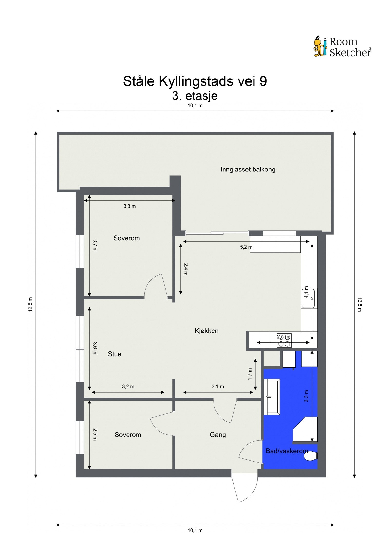 Plantegning - 3. etasje Galleribilde