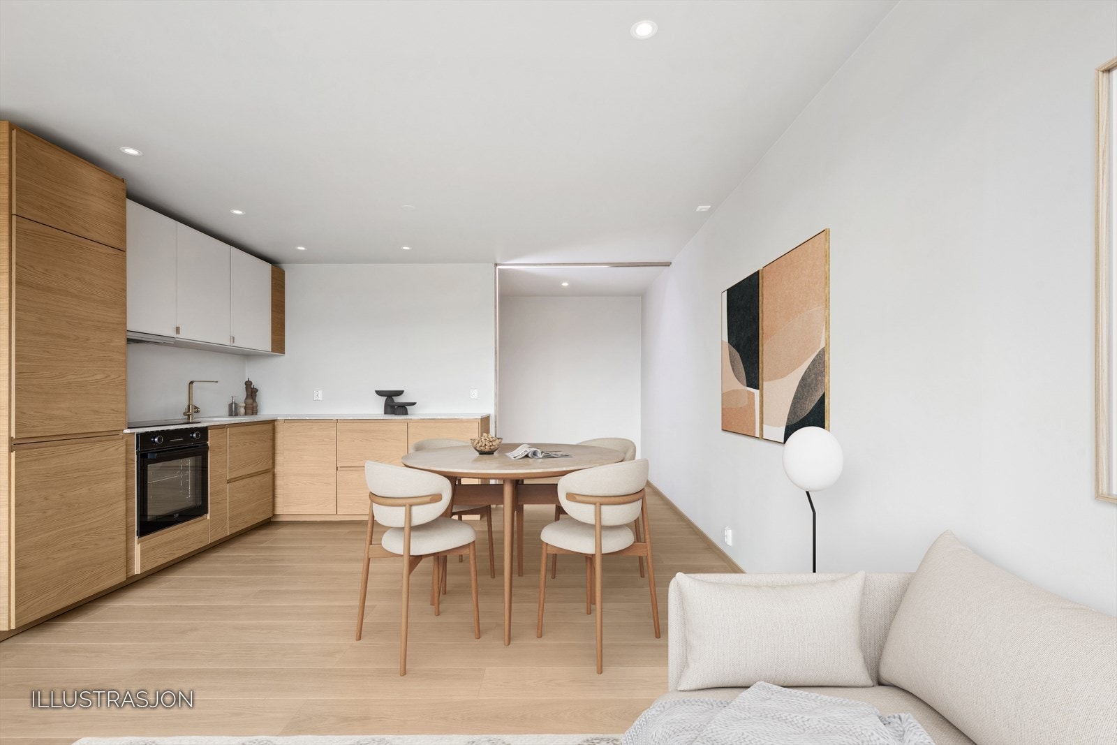 Leiligheten er totalrenovert i 2024 med nytt kjøkken, bad, soverom, overflater m.m. Galleribilde