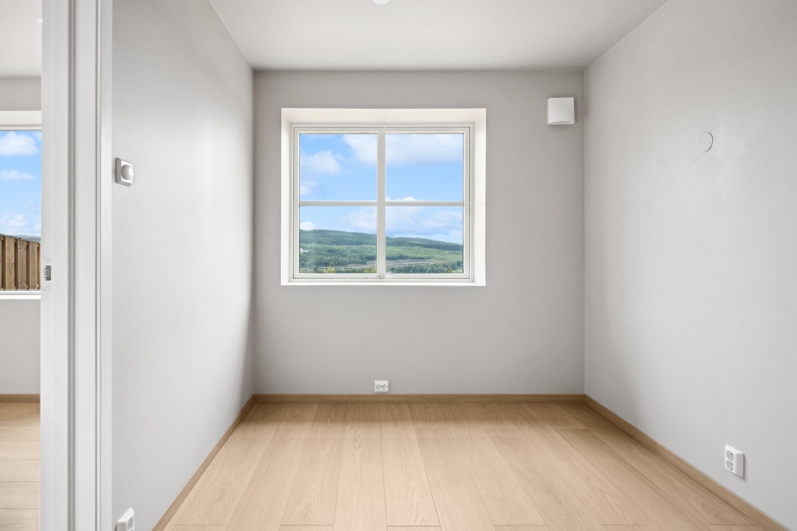 Soverommet har godt lysinnslipp og plass til å sette en dobbeltseng både i lengden og bredden av rommet Galleribilde