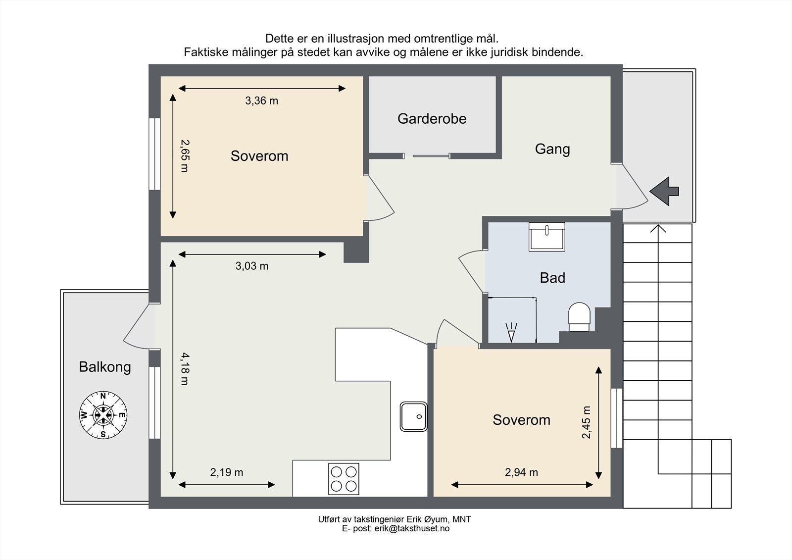 Takstmanns plantegning. Galleribilde