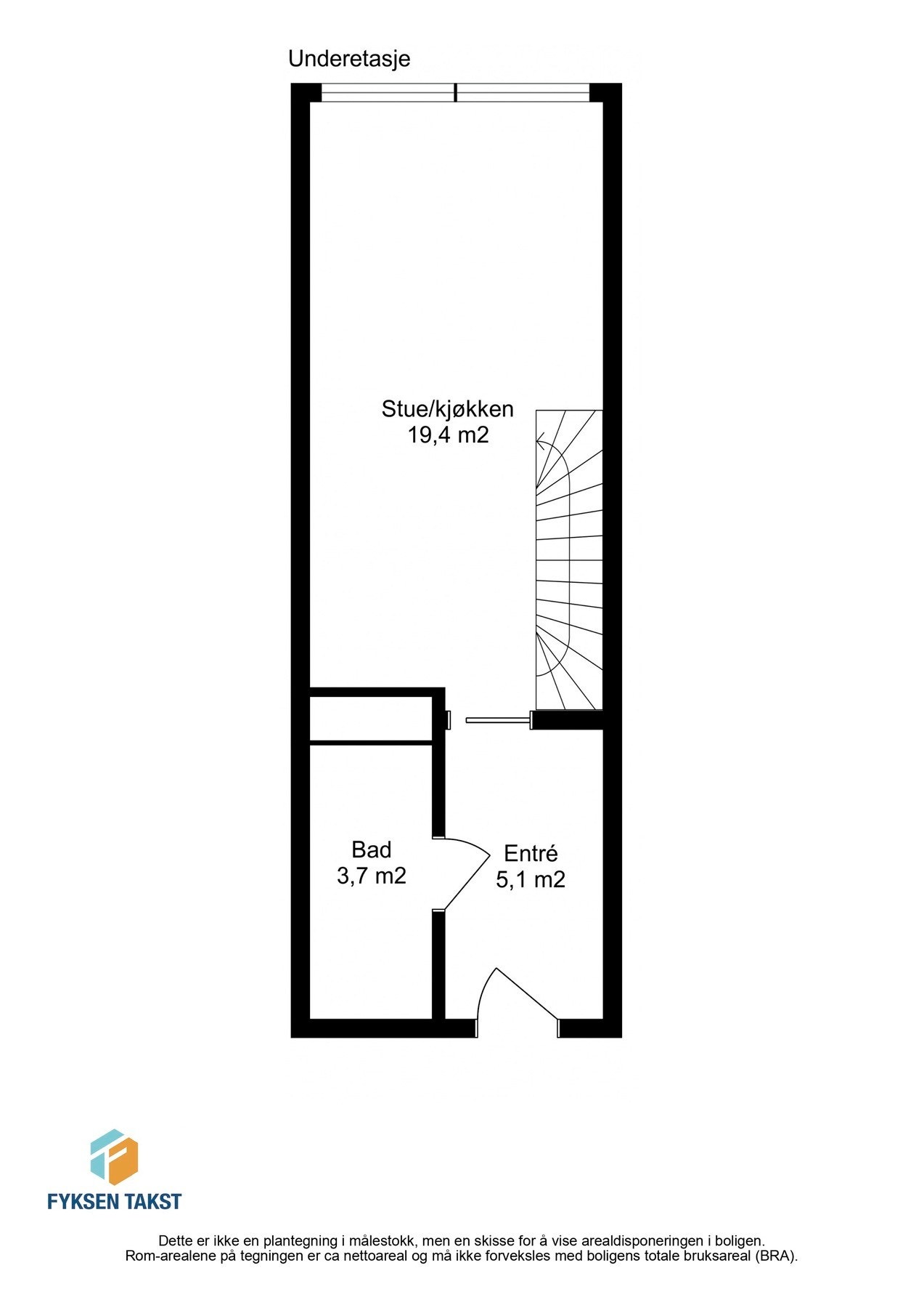 Planskisse underetasje. Galleribilde