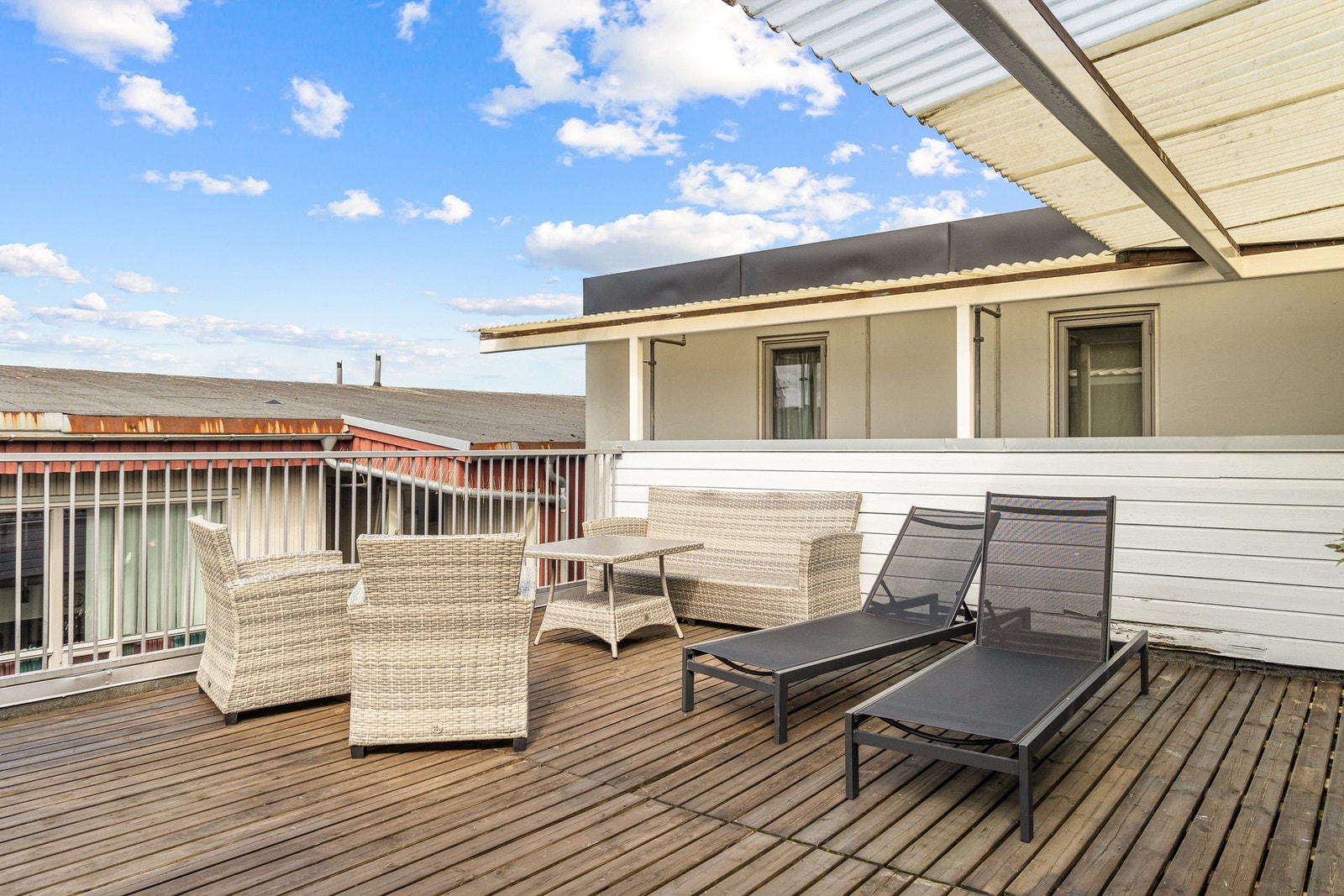 Borettslaget har også felles takterrasse. Galleribilde