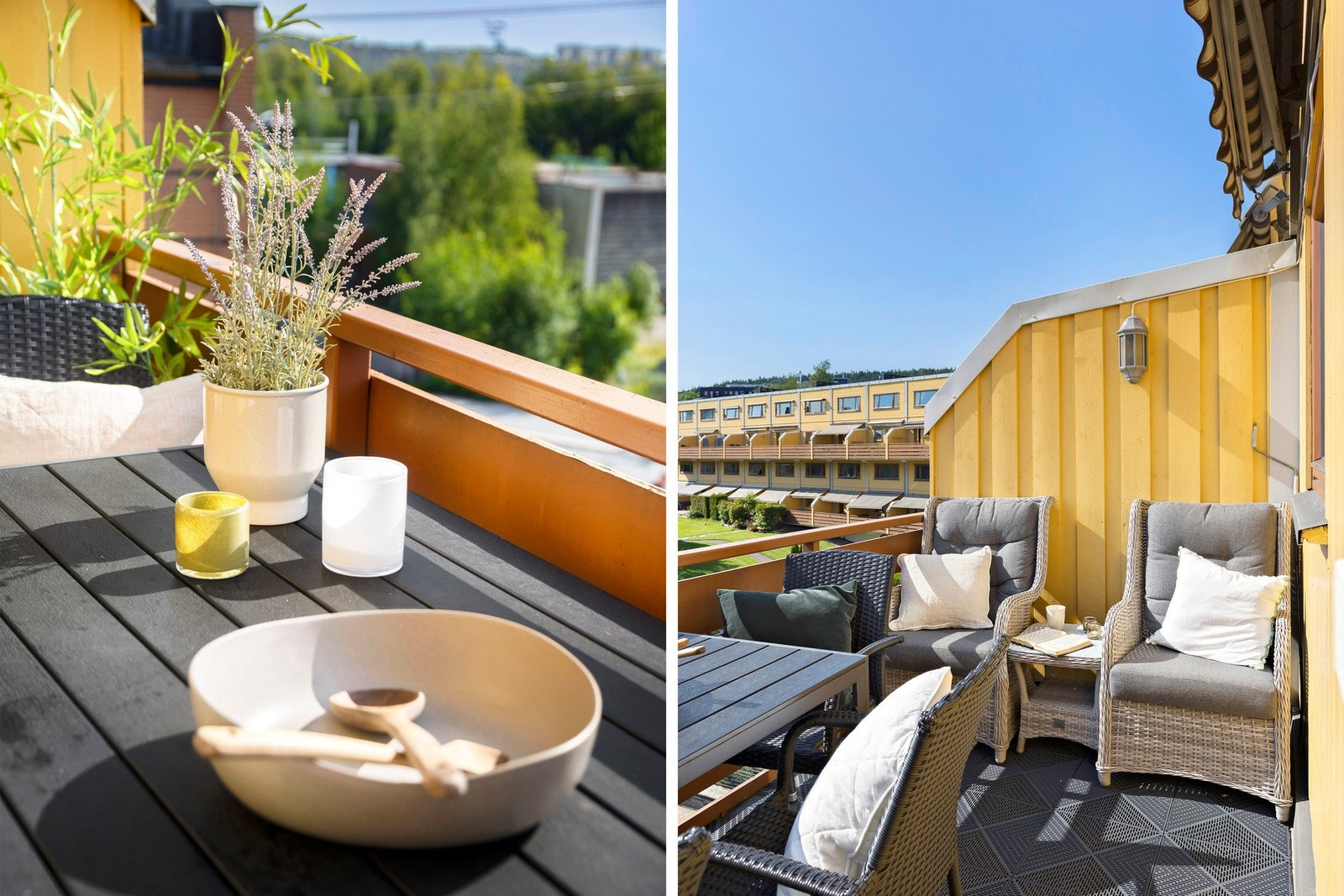 Her er det god plass til balkongmøblement, grill og beplantning. Galleribilde
