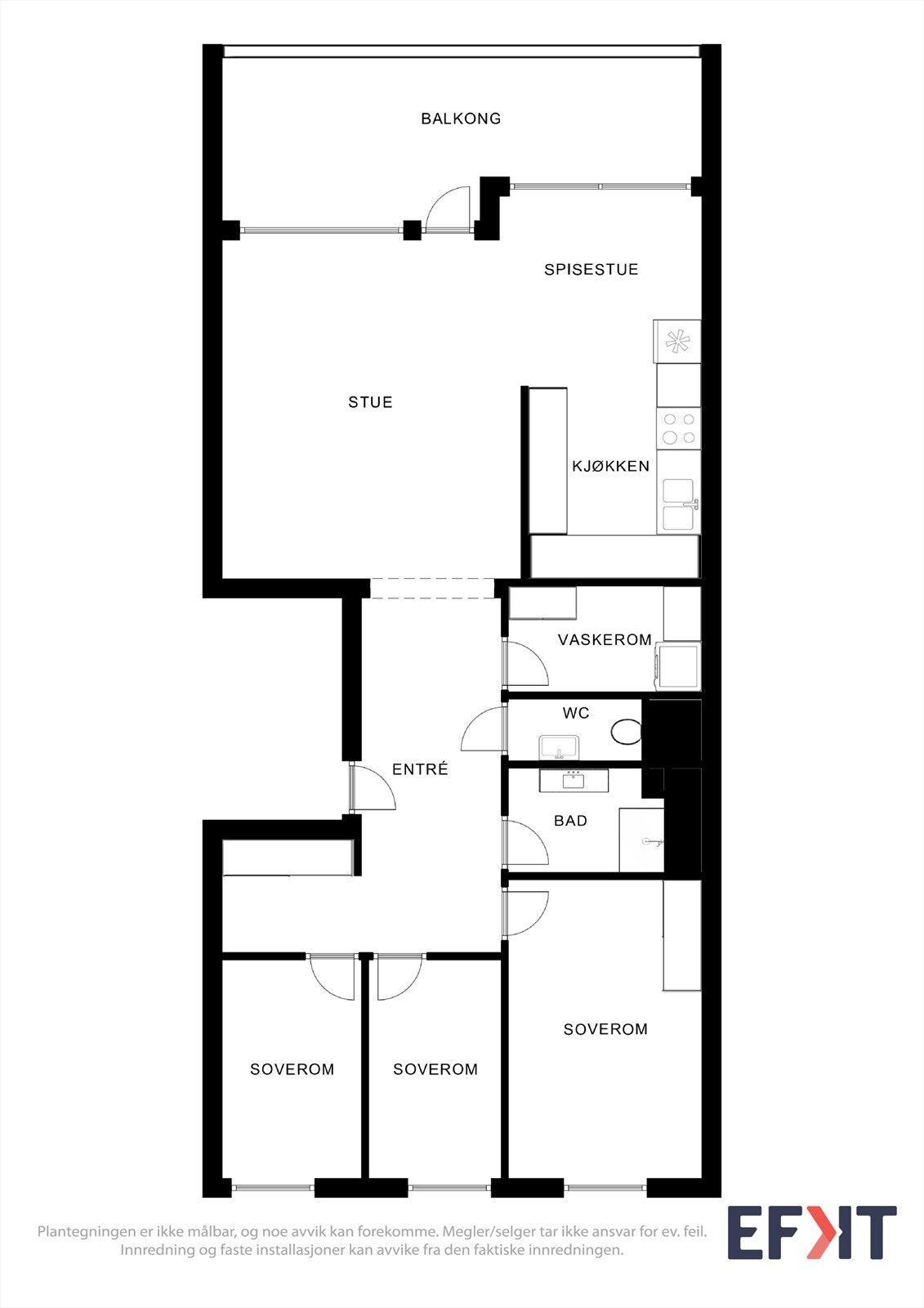 Plantegning, ypperlig planløsning. Galleribilde