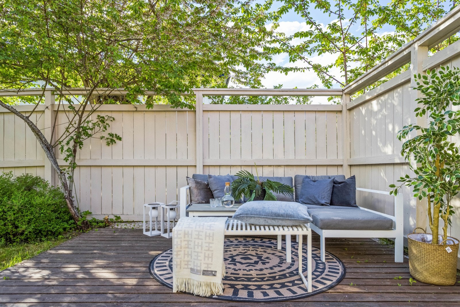 Terrassen er godt skjermet. Galleribilde