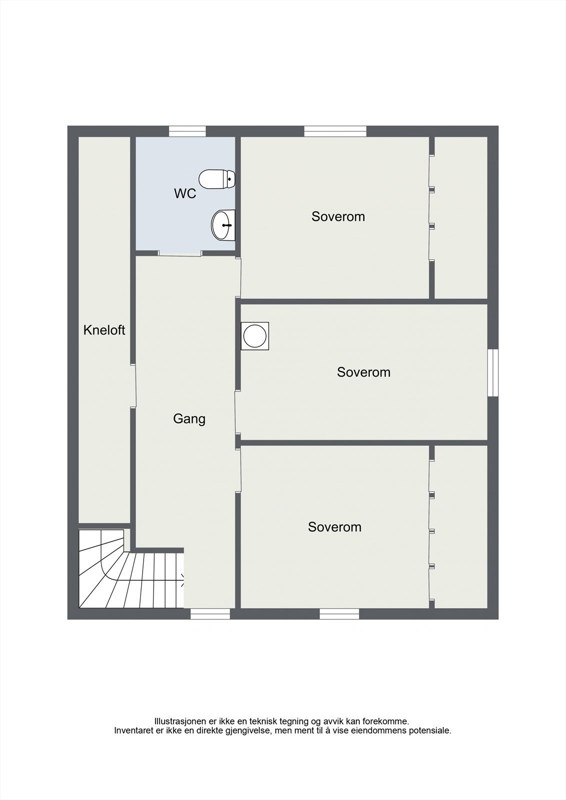 Plantegning 2. etasje Galleribilde