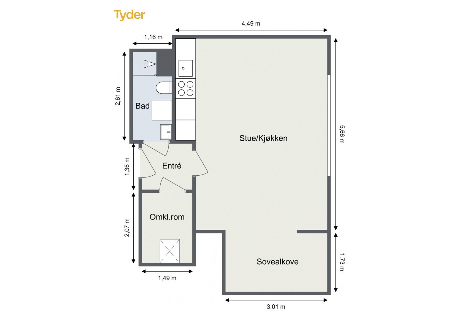 Plantegning (Mulig utbygging av leilighet, se info i salgsoppgaven) Galleribilde