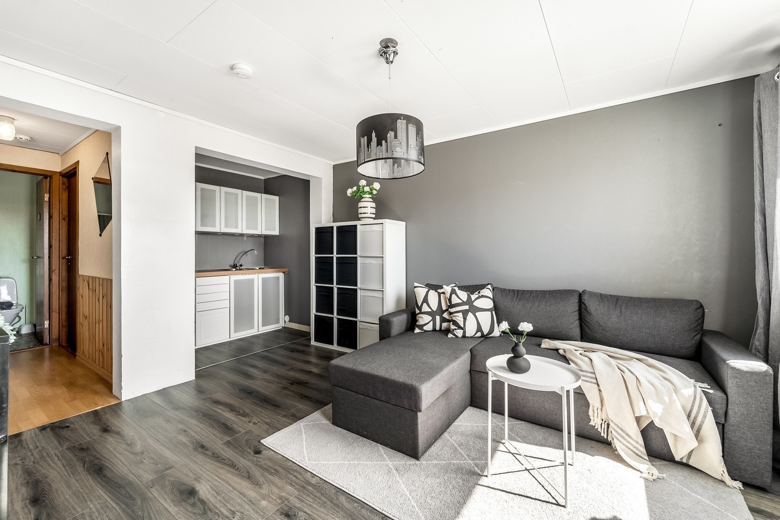 Kjellerstue som på de opprinnelige tegningene står oppført som hybel. Galleribilde