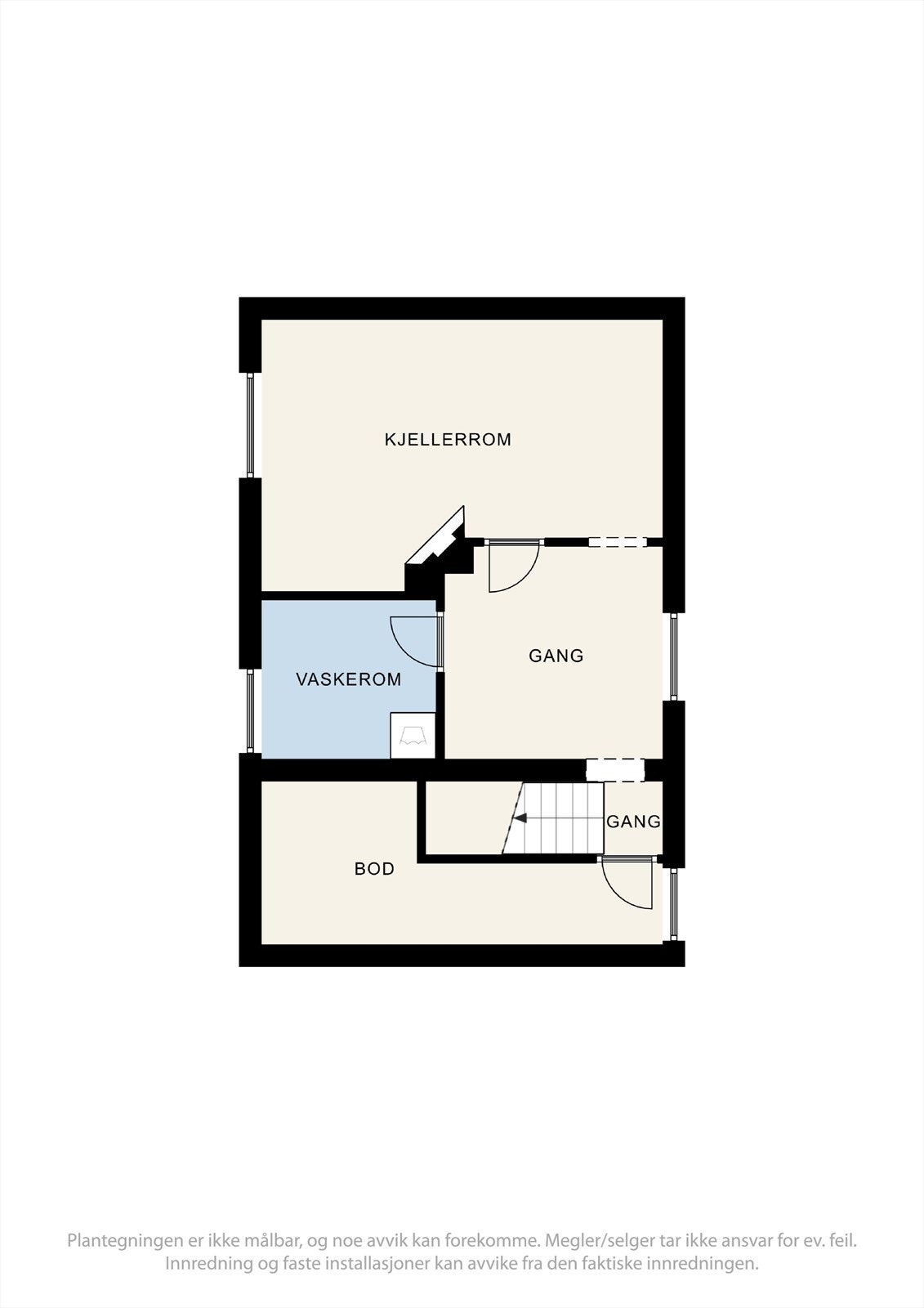 Plantegning kjeller. Galleribilde