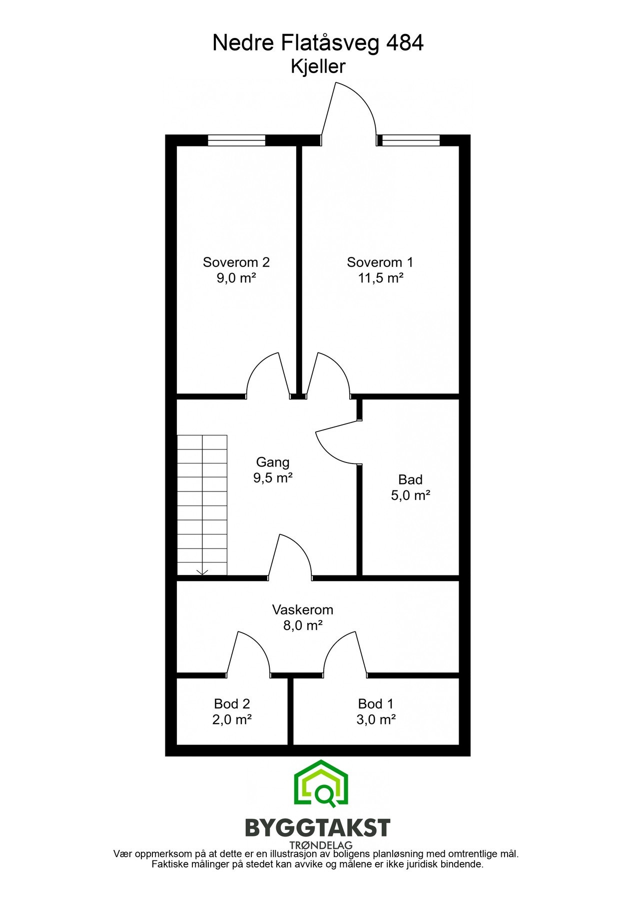 Planskisse underetasje. Galleribilde