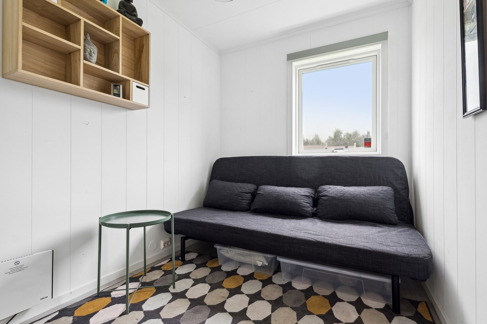 Det siste soverommet har også god plass til sovesofa og fungerer like godt som en ekstra stue. Galleribilde