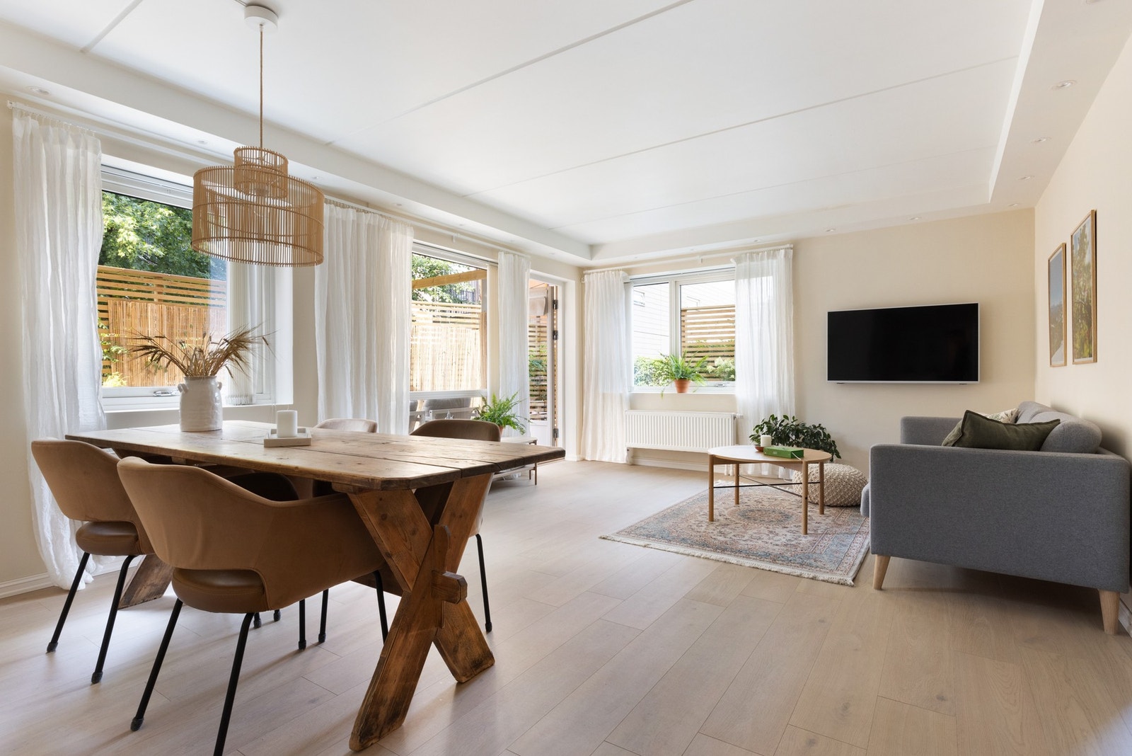 A-konto varmtvann, fyring og strøm er inkludert i fellesutgiftene. Galleribilde