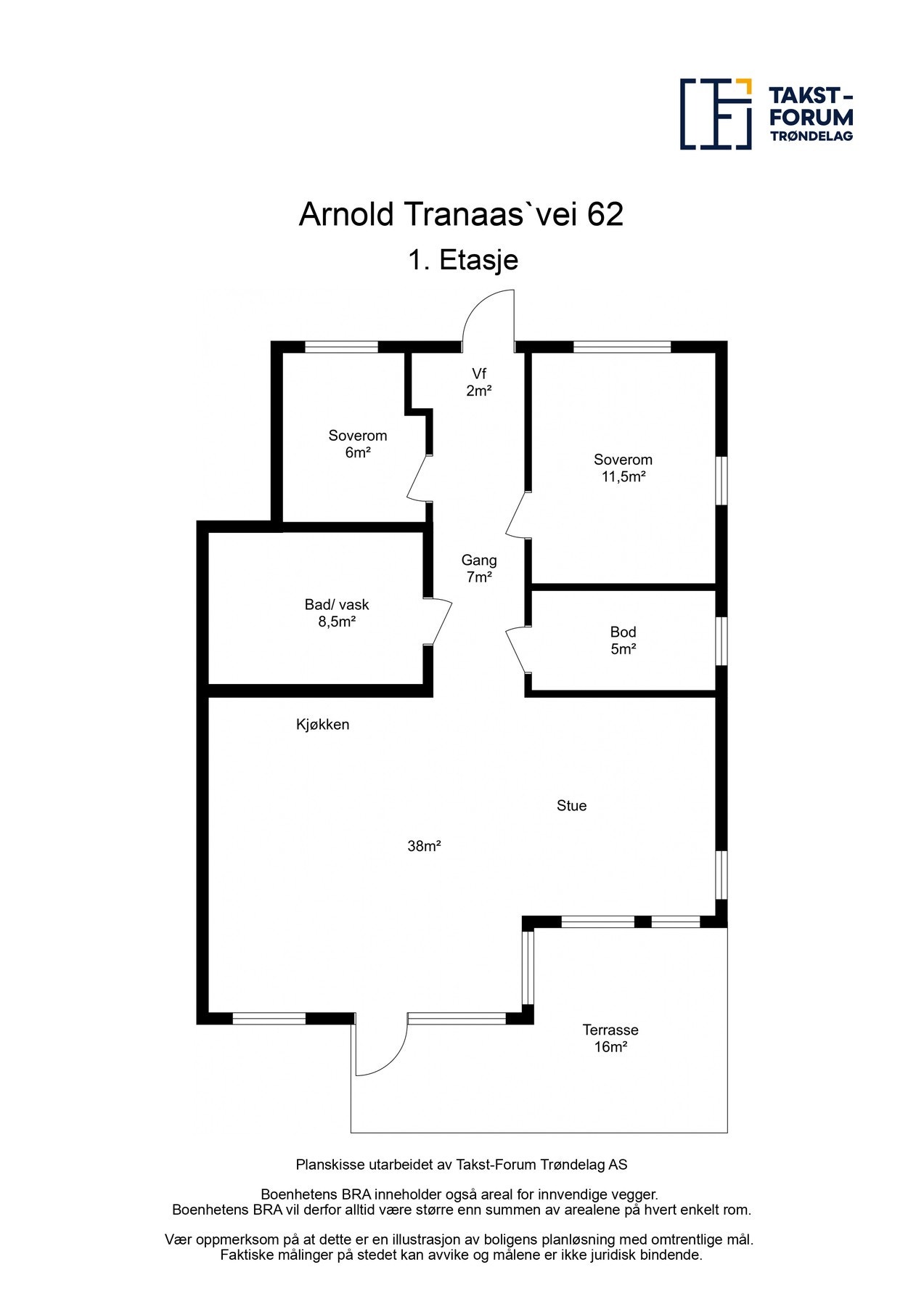 Planskisse - 1.etasje Galleribilde