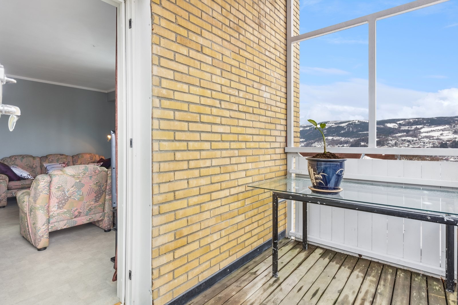 Praktisk balkong som vender mot nord. Galleribilde