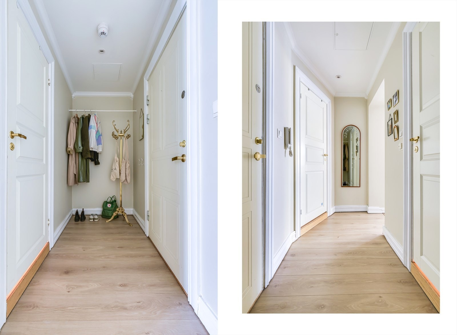 "Leiligheten er også gulvvarm selv om det er en gammel bygård leilighet, noe som jeg
har sett veldig pris på om vinteren. Den er også ganske sval om sommeren med kalde
murvegger". - sitat selger Galleribilde