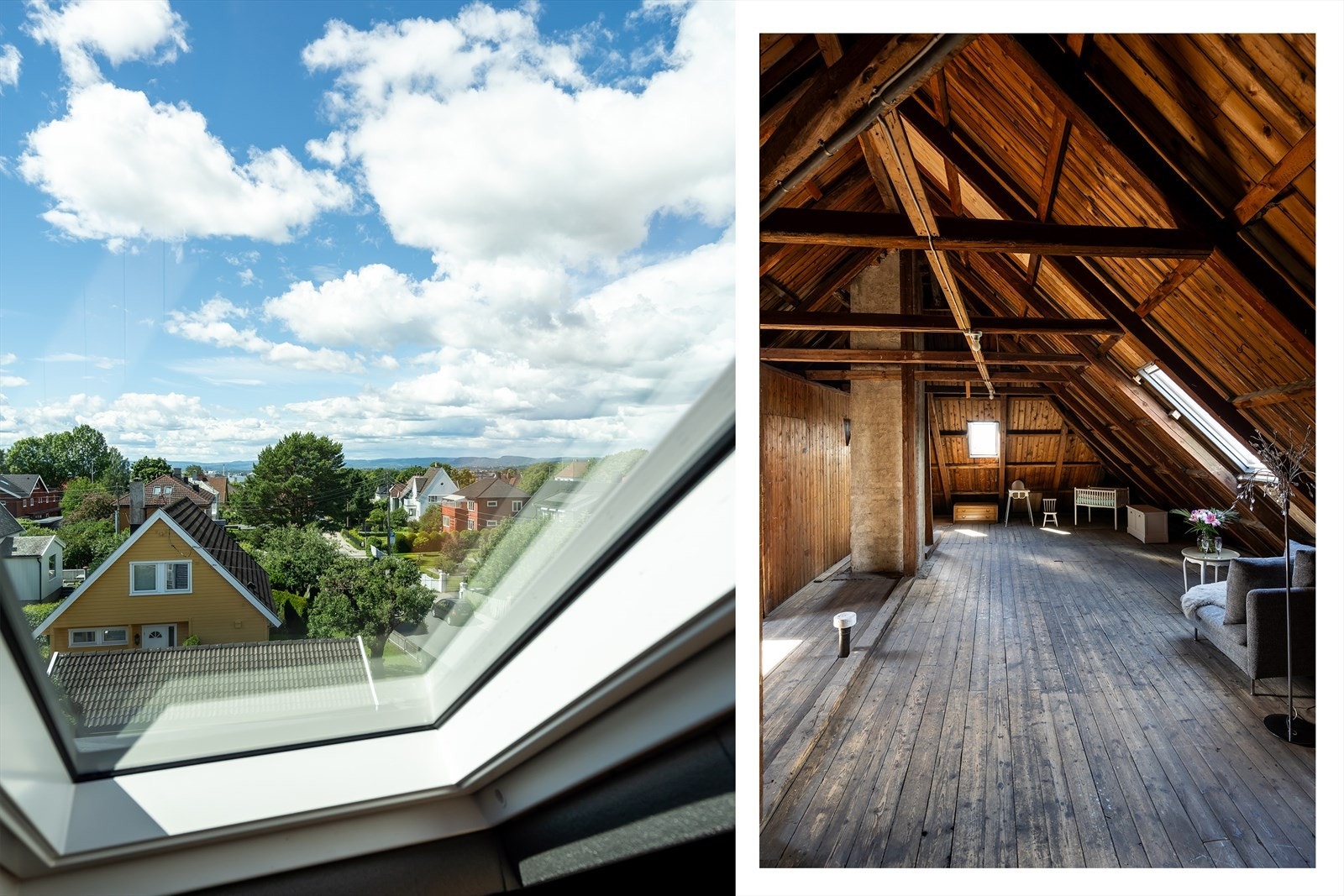 Loftet gir ekstra lagringsplass eller muligheter for fremtidig utvidelse av boligarealet Galleribilde