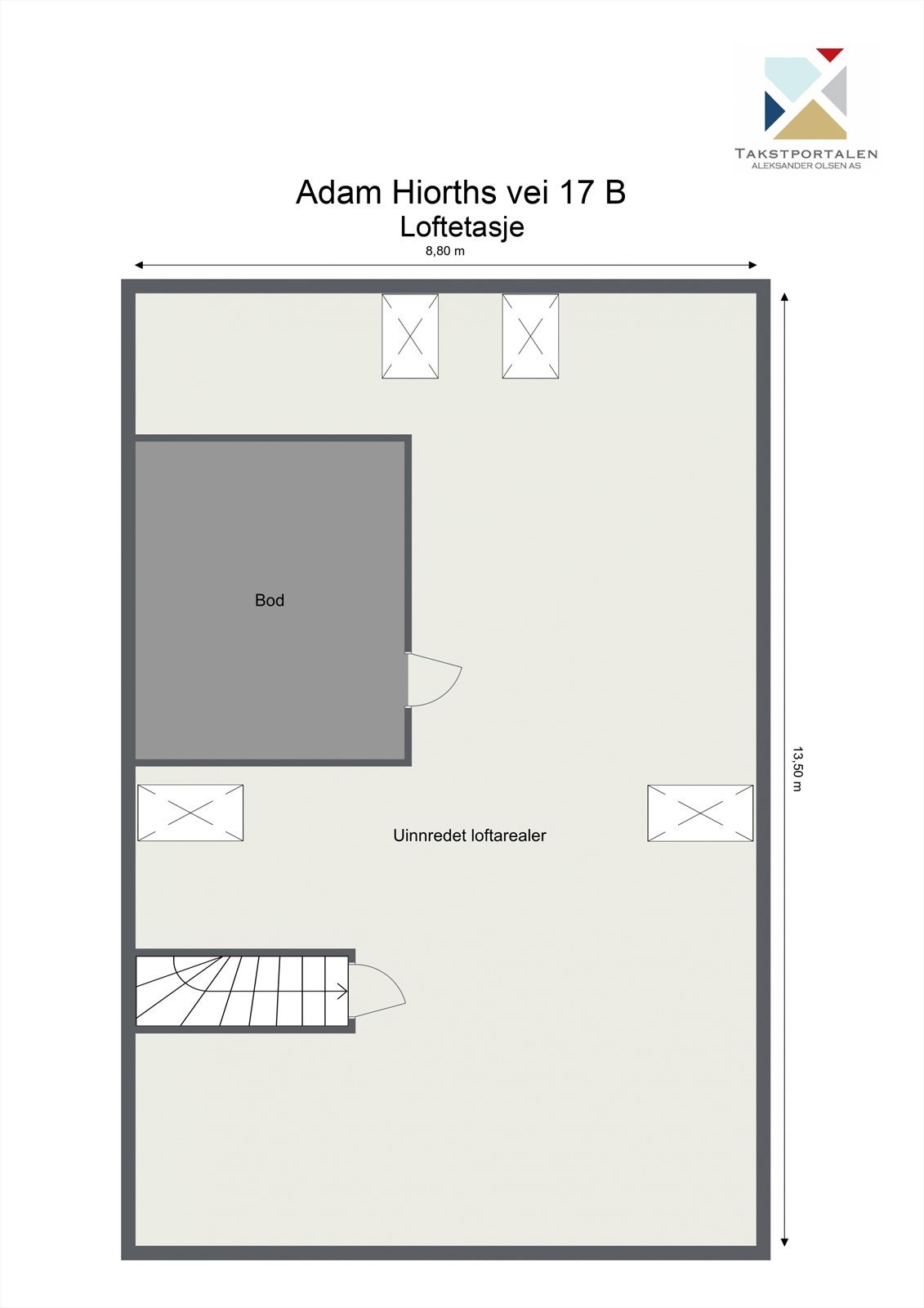 Plantegning loft Galleribilde