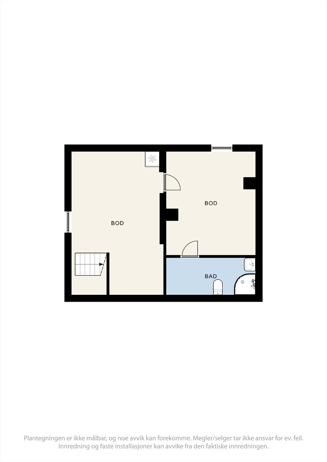 Plantegning kjeller. Galleribilde