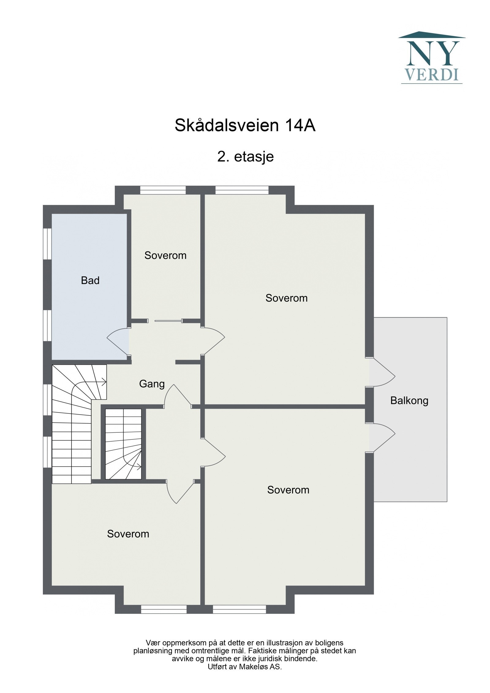 Plantegning 2. etasje Galleribilde