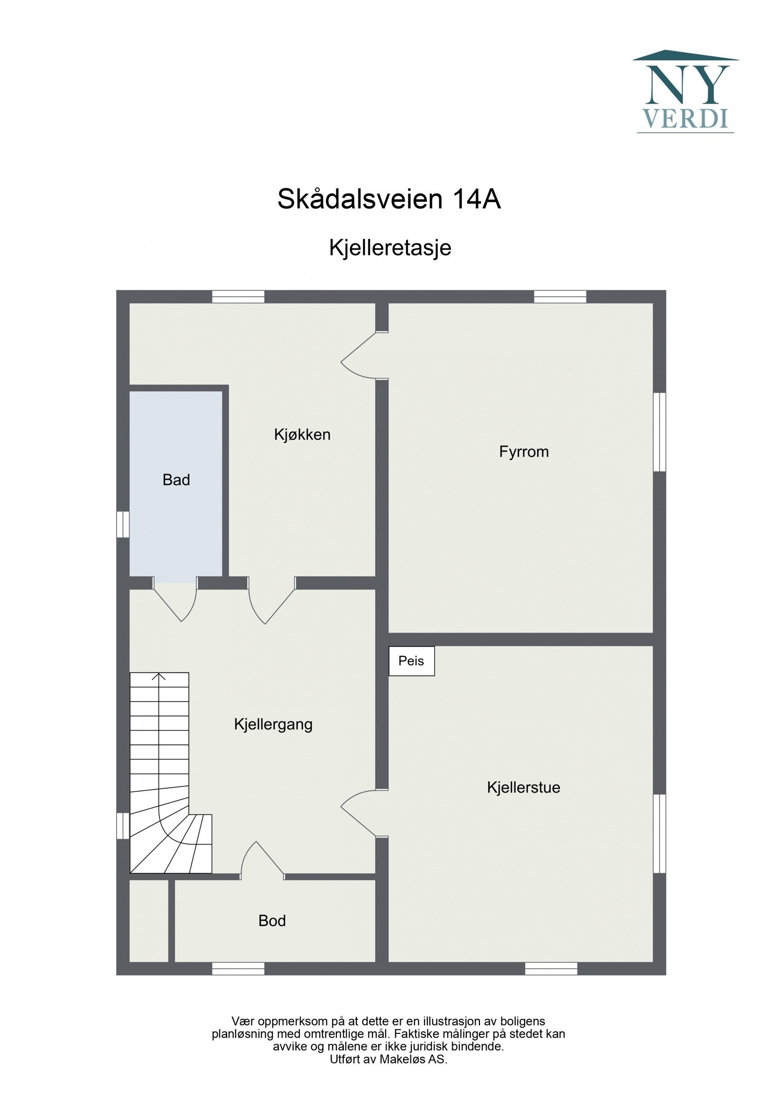 Plantegning kjeller Galleribilde