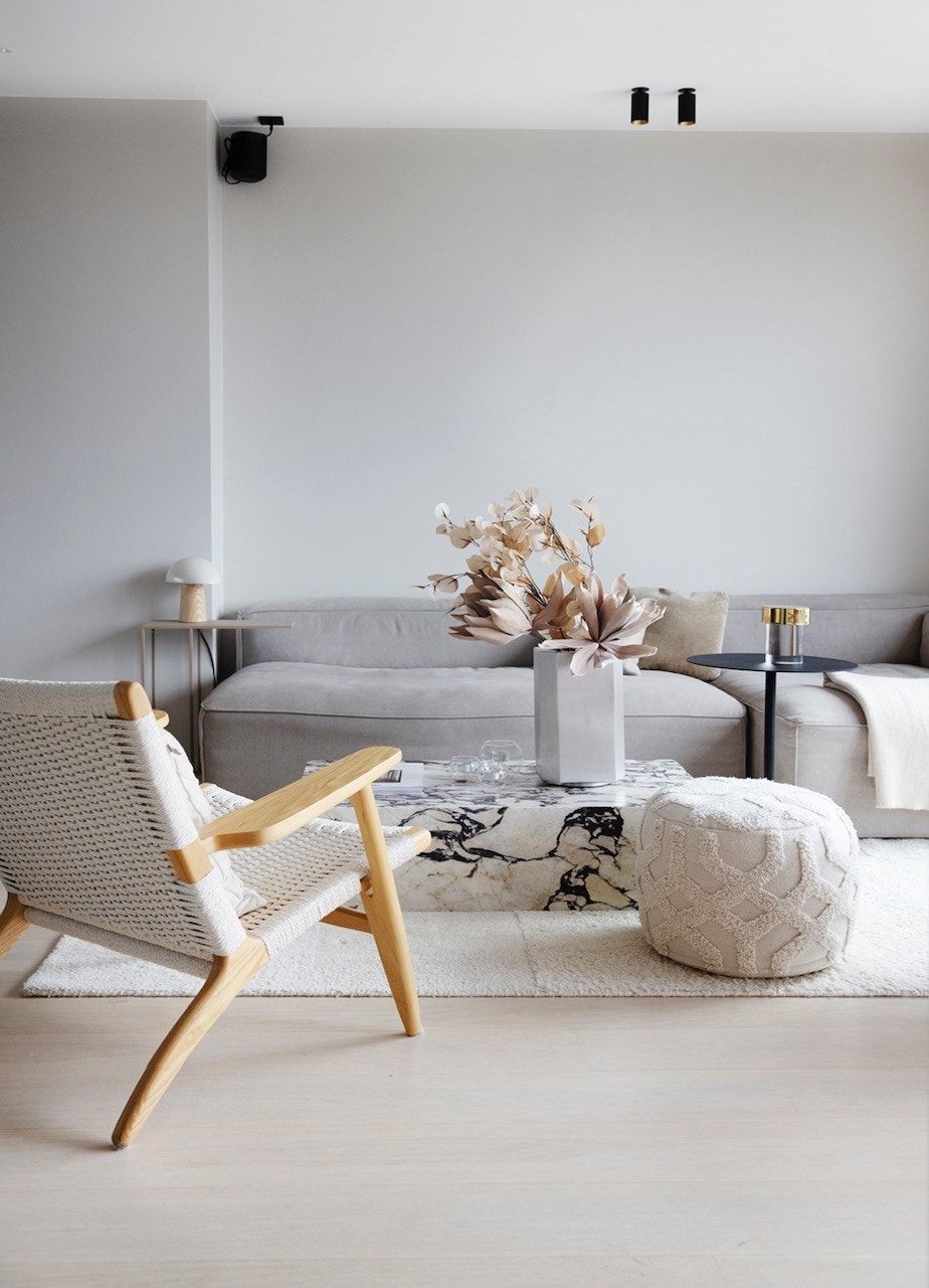 Leiligheten er pusset opp med delikate og smakfulle farge- og materialvalg. Galleribilde