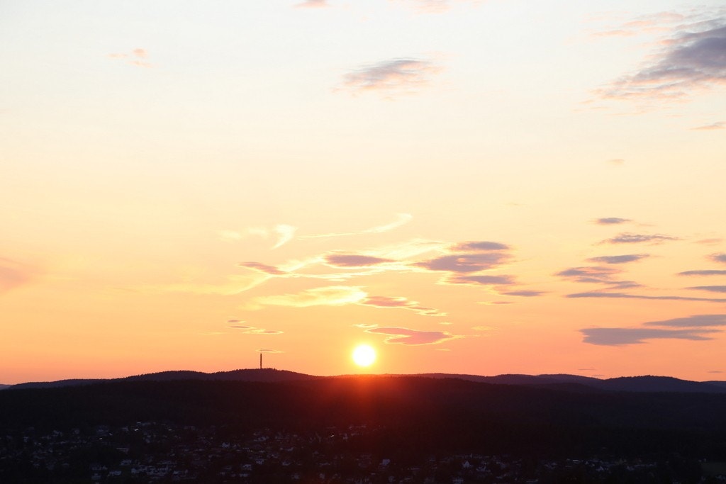 Vakre solnedganger kan nytes fra balkongen Galleribilde