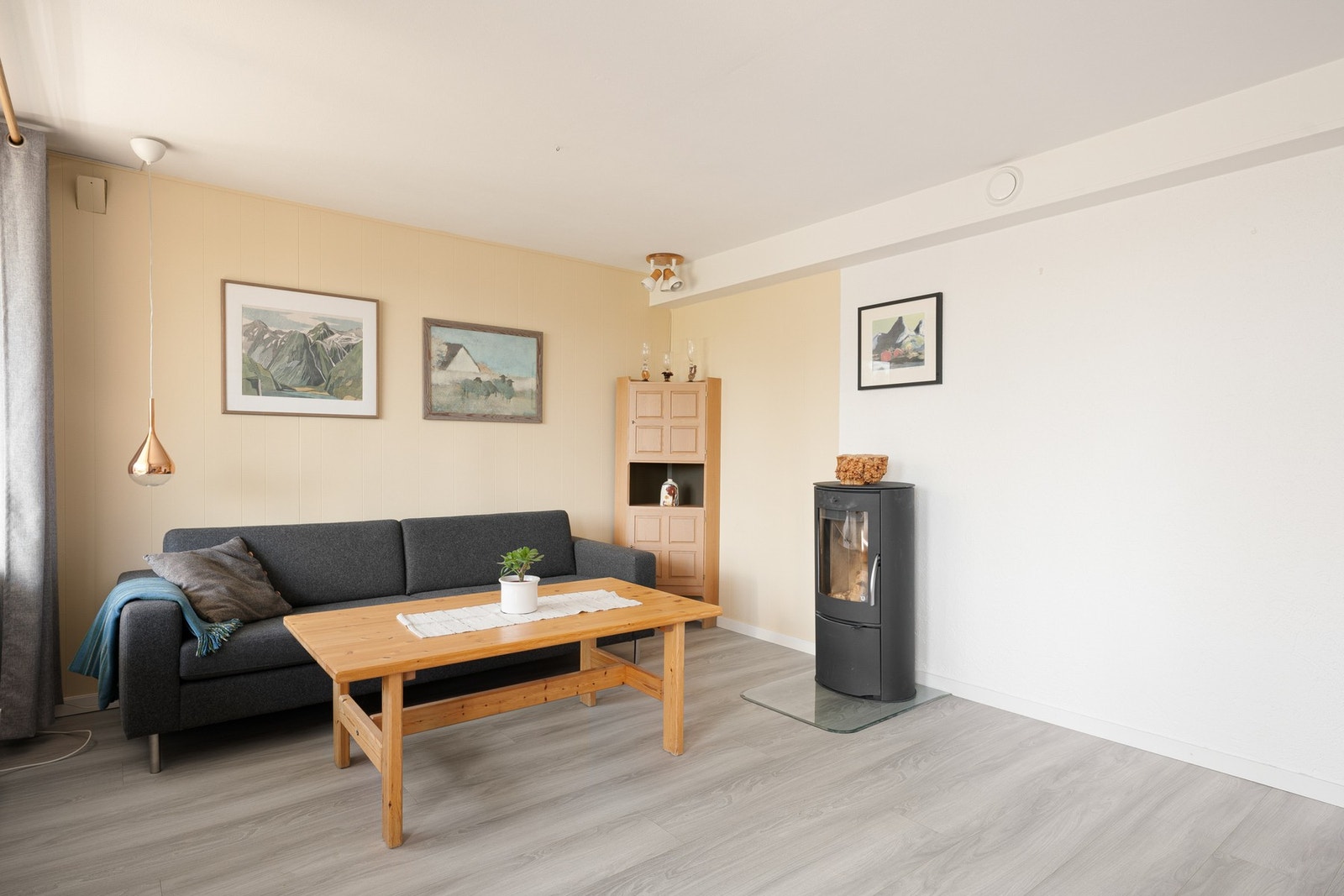 Peisovn i stuen Galleribilde